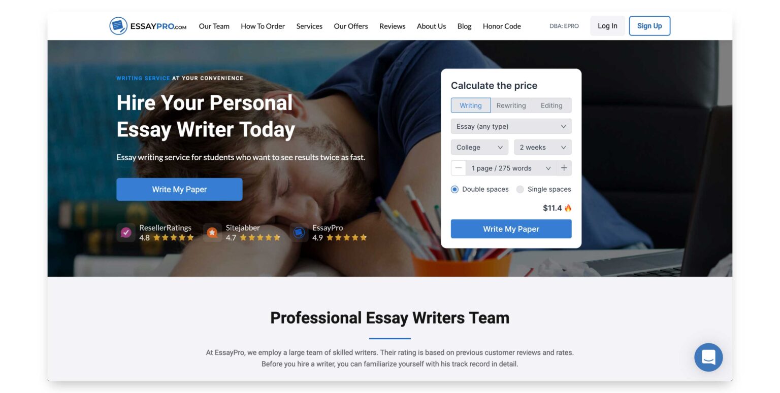 essaypro writer sign up