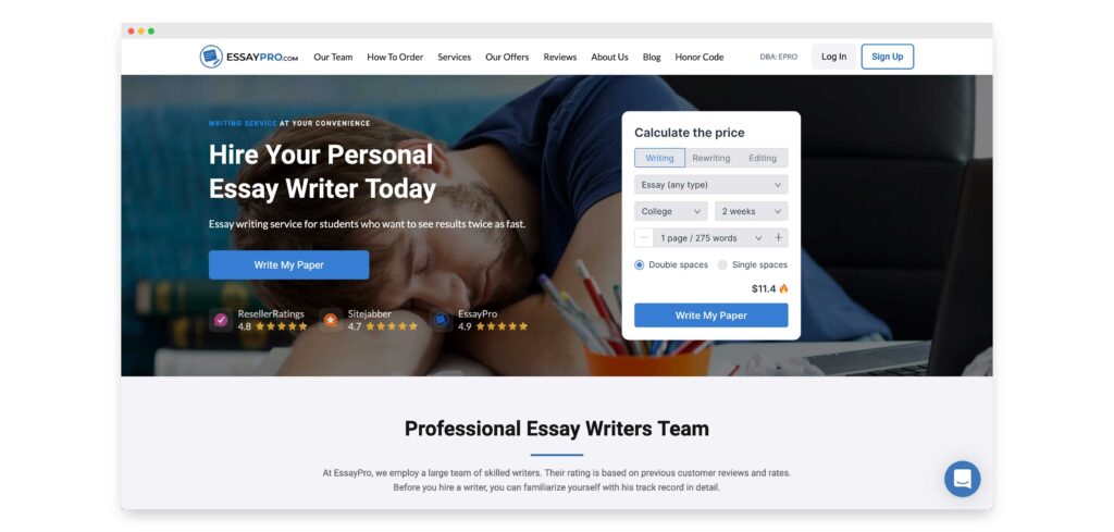 essaypro writer sign up