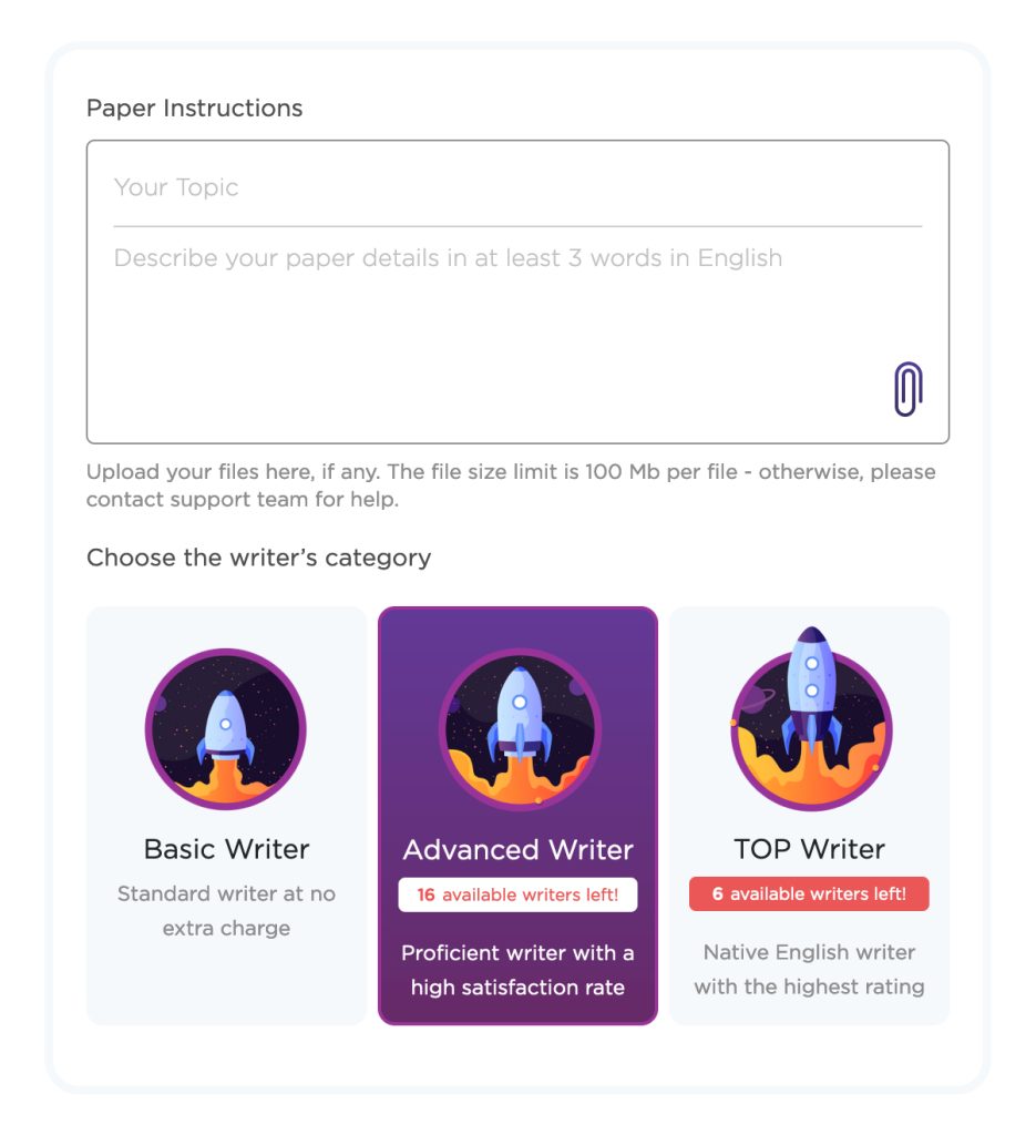 PaperHelp writer categories